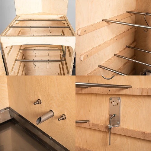 Udírna dragON PLYWOOD NATURE – bezrámová, modulární, s Wi‑Fi řídicí jednotkou, 320 l - 5