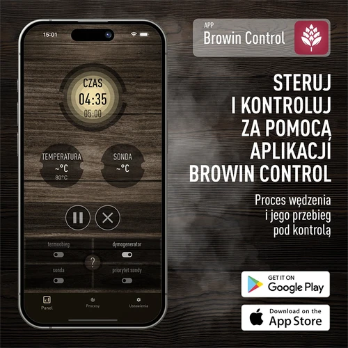 Udírna s Wi-Fi, 200 L - dragON WOOD 100IQ s elektrickým topným modulem a regulátorem - 6