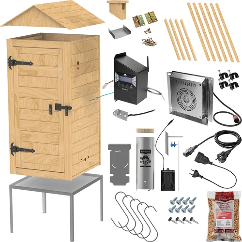 Udírna s Wi-Fi, 200 l – dragON WOOD 100IQ s elektrickým topným modulem a řídicí jednotkou - 3