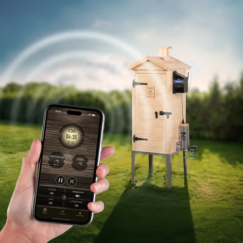 Udírna s Wi-Fi, 200 l – dragON WOOD 100IQ s elektrickým topným modulem a řídicí jednotkou - 7