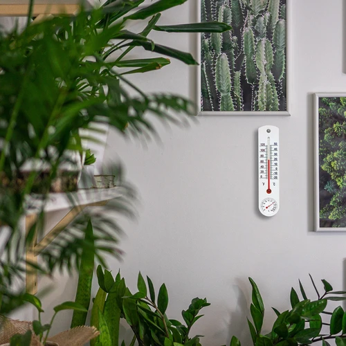 Univerzální bílý teploměr s vlhkoměrem (-20°C až +50°C) 25cm - 5