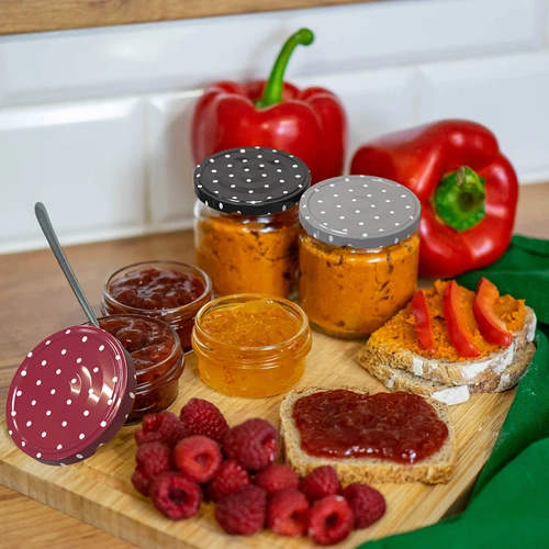 Uzávěr fi 66/4 mix teček - 10 ks. - 9