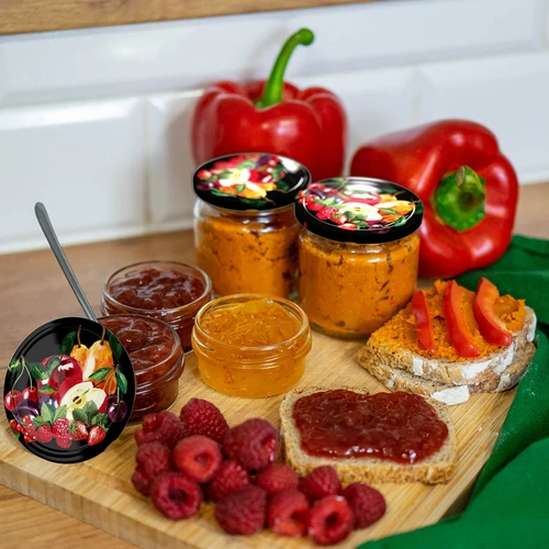 Uzávěr fi 66/4 ovoce na černém pozadí - 10 ks. - 6