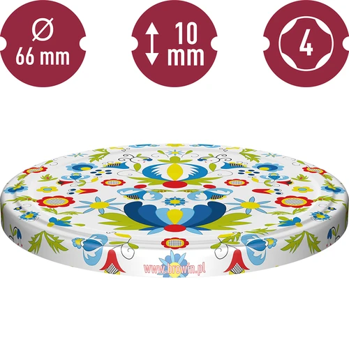 Uzávěr fi 66 kašubský - 10 ks. - 3