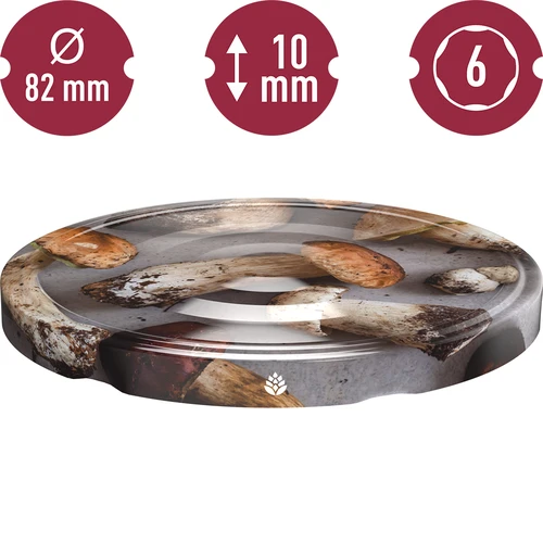 Uzávěr fi 82/6 houby 2 - 10ks. - 3