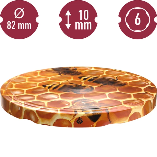 Uzávěr fi 82/6 med - 10 ks. - 4