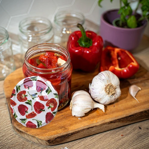 Uzávěr fi 82/6 paprikové kresby - 10ks. - 5