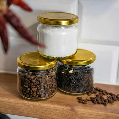 Uzávěr fi 82/6 zlatý - 10 ks. - 3