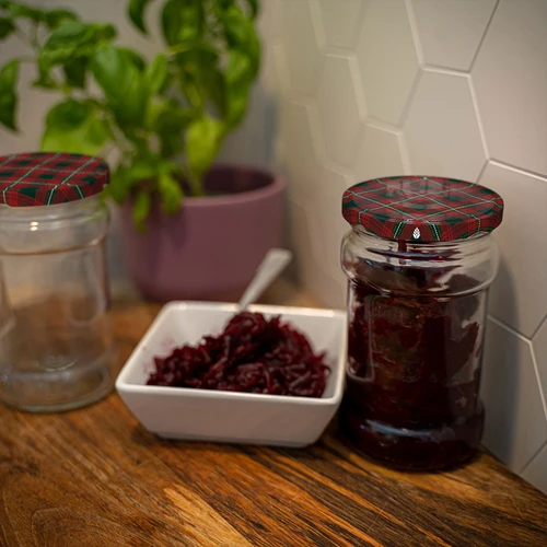 Uzávěr fi66 skotská kostka mix, 10ks. - 8