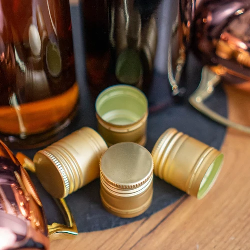 Uzávěr na lahve fi31,5/24 - zlatý - 6ks. - 2