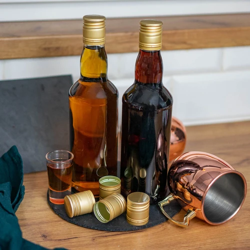 Uzávěr na lahve fi31,5/24 - zlatý - 6ks. - 3