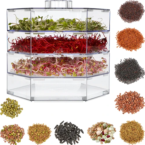 Víceúrovňová klíčkovnice Niezłe Ziółko + 10 balení semen - 2