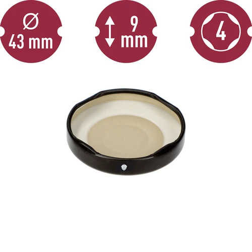 Víčko fi 43/4 černé - 10ks - 6