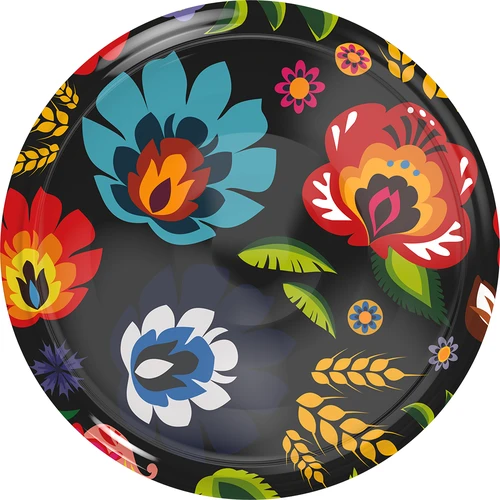 Víčko fi 66/4 černé Folk - 10 ks