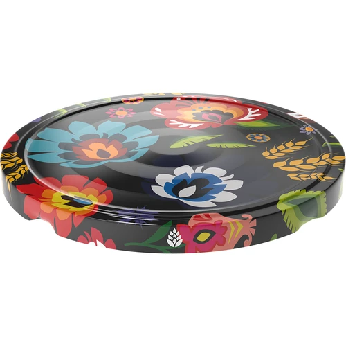 Víčko fi 66/4 černé Folk - 10 ks - 2