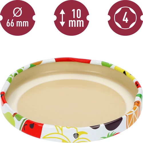 Víčko fi 66/4 ovoce - 10 ks - 4