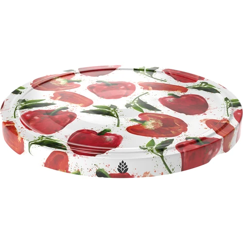 Víčko fi 66/4 paprikové kresby - 10ks. - 2