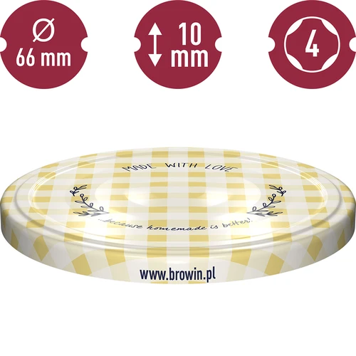 Víčko fi 66 mřížka - 10 ks. - 10