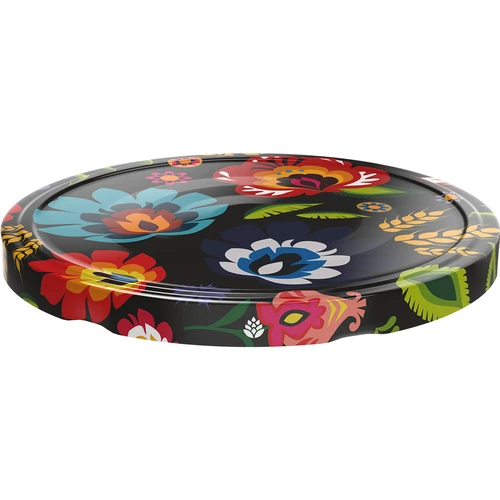 Víčko fi 82/6 Folk černé - 10 ks - 2