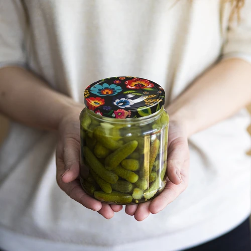 Víčko fi 82/6 Folk černé - 10 ks - 4