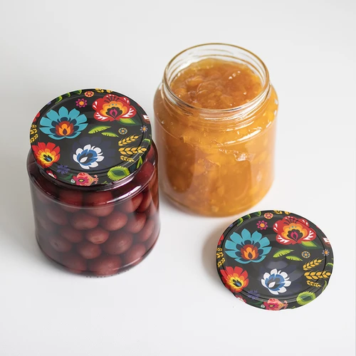 Víčko fi 82/6 Folk černé - 10 ks - 5