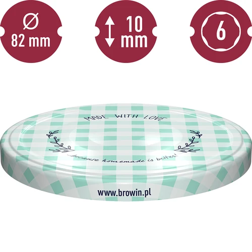 Víčko fi 82/6 mřížka - 10 ks - 10
