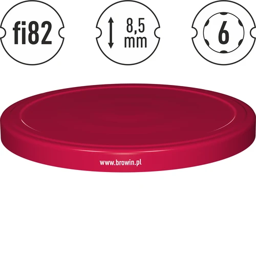Víčko fi 82/6 vínové - 10 ks - 4