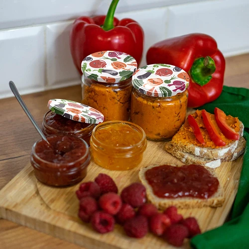 Víčko fi 82/6 zeleninové obličeje - 10 ks - 6