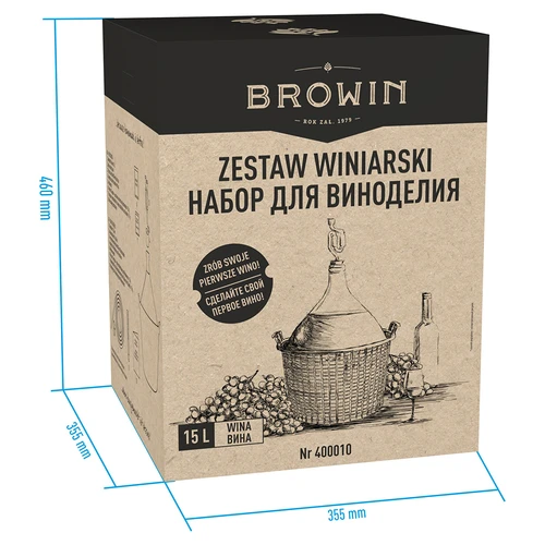 Vinařská sada 15 L se skleněným balónem - 12