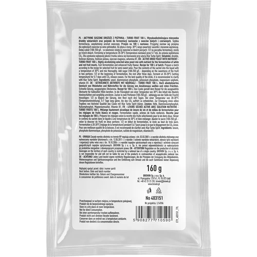 Vinařské kvasnice Turbo Fruit 5-7 dní 100 L - 2