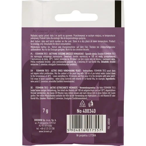 Vinné kvasnice Fermivin 7013, 7 g - 2