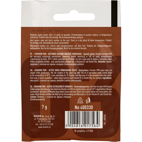 Vinné kvasnice Fermivin PDM, 7 g - 2