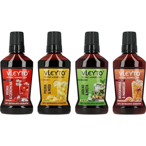 VLEYTO Třešeň & Střemcha – chuťová esence s přírodními aromaty, 250 ml - 10