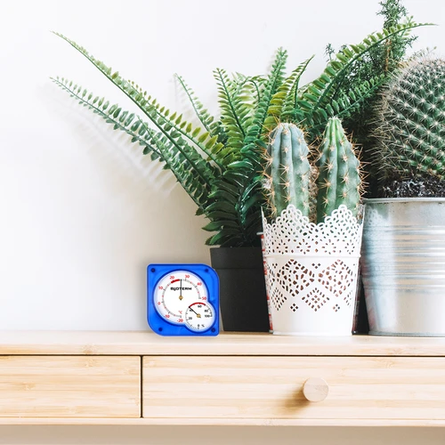 Vnitřní bimetalový teploměr s vlhkoměrem (-20 až +50°C), modrý - 5