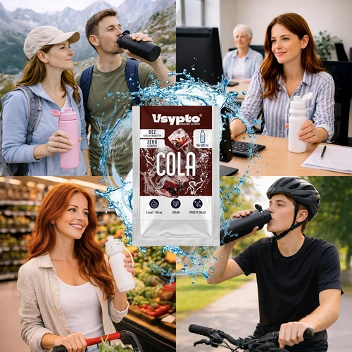 VSYPTO s příchutí coly – ochucovací prášek do vody, 3 g - 7
