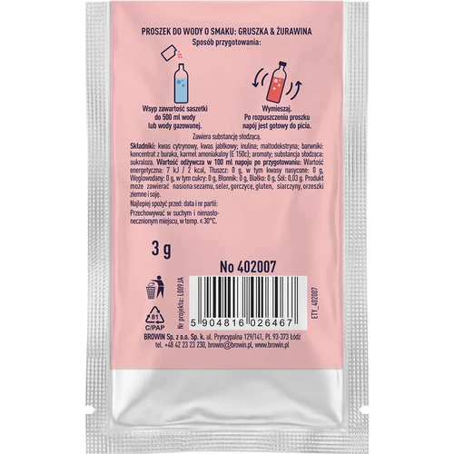 VSYPTO s příchutí Hruška & Brusinka, 3 g - 3