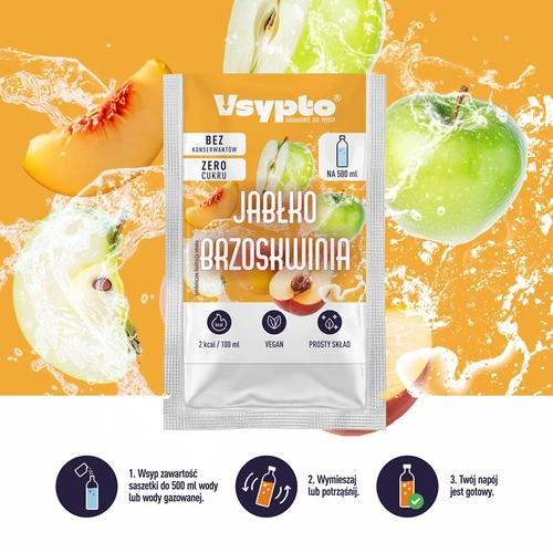 VSYPTO s příchutí jablko a broskev, 3 g - 5