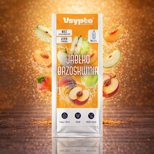 Vsypto s příchutí jablko-broskev, 9 g