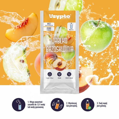 Vsypto s příchutí jablko-broskev, 9 g - 5