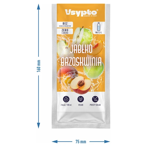 Vsypto s příchutí jablko-broskev, 9 g - 4