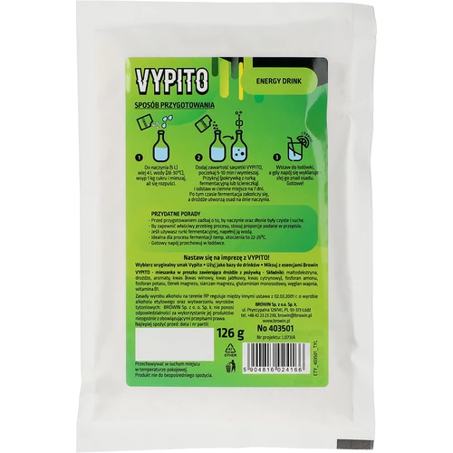 VYPITO 12%, sáček na 18 drinků - Energy drink, 126 g - 2