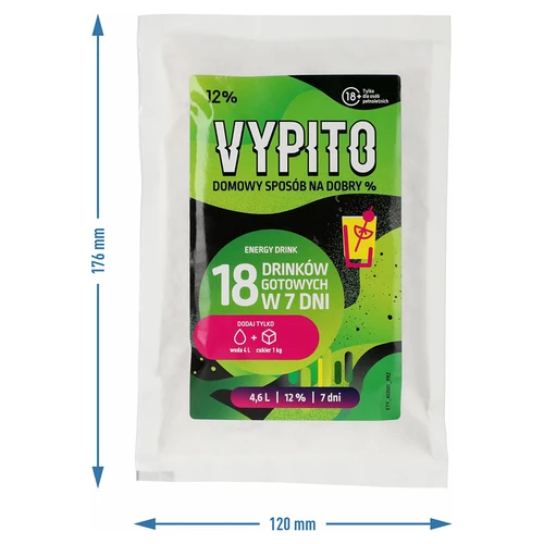 VYPITO 12%, sáček na 18 drinků - Energy drink, 126 g - 4