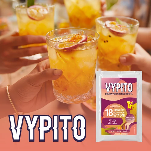 VYPITO 12%, sáček na 18 drinků – Marakuja-Broskev, 126 g - 6