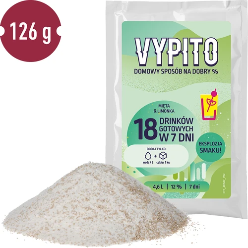 VYPITO 12 %, sáček na 18 drinků – Máta-Limetka, 126 g - 3