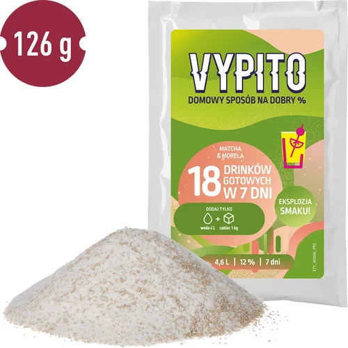 VYPITO 12%, sáček na 18 drinků - Matcha-Meruňka, 126g - 3