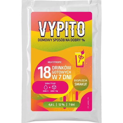 VYPITO 12 %, sáček na 18 drinků – Multitropic, 126 g