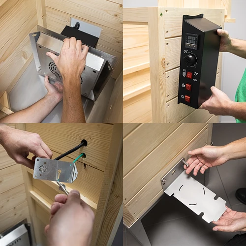 Zahradní dřevěná udírna 200 l – dragON Wood 100E s elektrickým topným modulem a řídicí jednotkou - 12