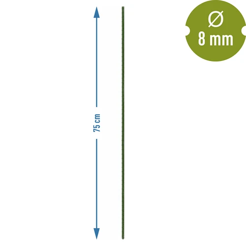 Zahradní tyčky Bioogród – potažené ocelové, 0,75 m, fi 8 mm, 10 ks - 3