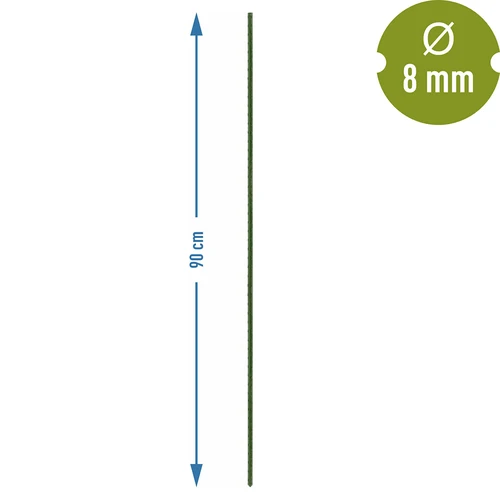 Zahradní tyčky Bioogród – potažené ocelové, 0,9 m, fi 8 mm, 10 ks - 3