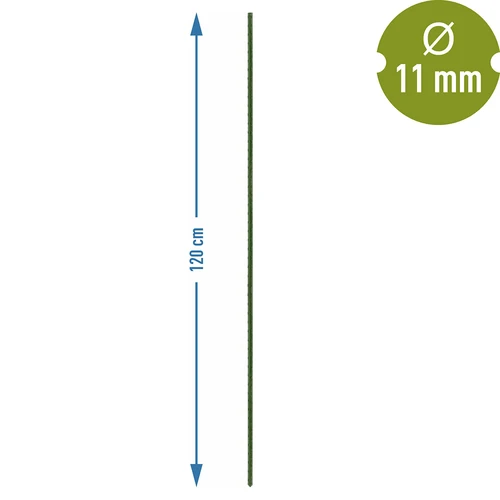 Zahradní tyčky Bioogród – potažené ocelové, 1,2 m, fi 11 mm, 10 ks. - 3